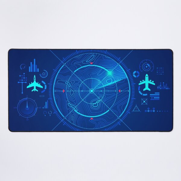 Item preview, aerospace tech or radar technology, graphic of terrain map with futuristic air control interface designed and sold by NiamLab.