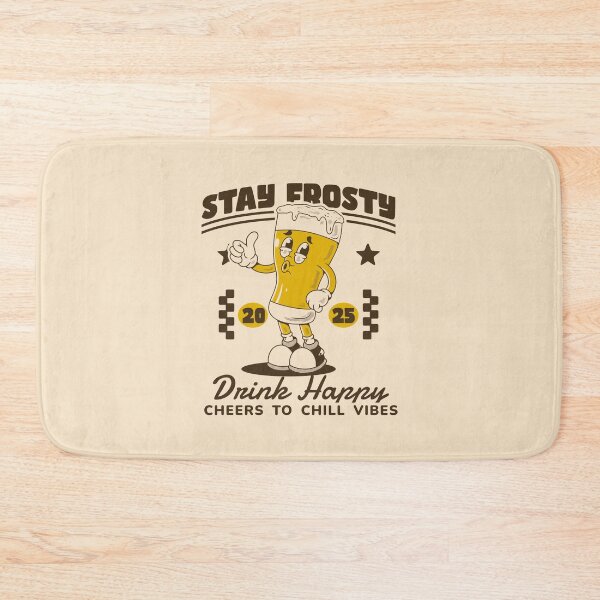 Item preview, Retro Stay Frosty Beer Mascot Cartoon for Chill Vibes Lovers designed and sold by adipra.