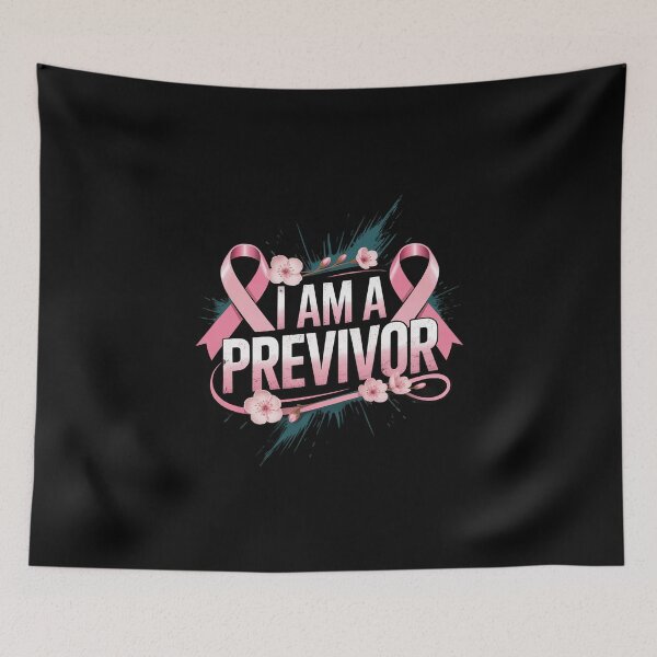 Item preview, I Am A Previvor Pink Ribbon Breast Cancer Awareness Warrior designed and sold by KingsLife1994.