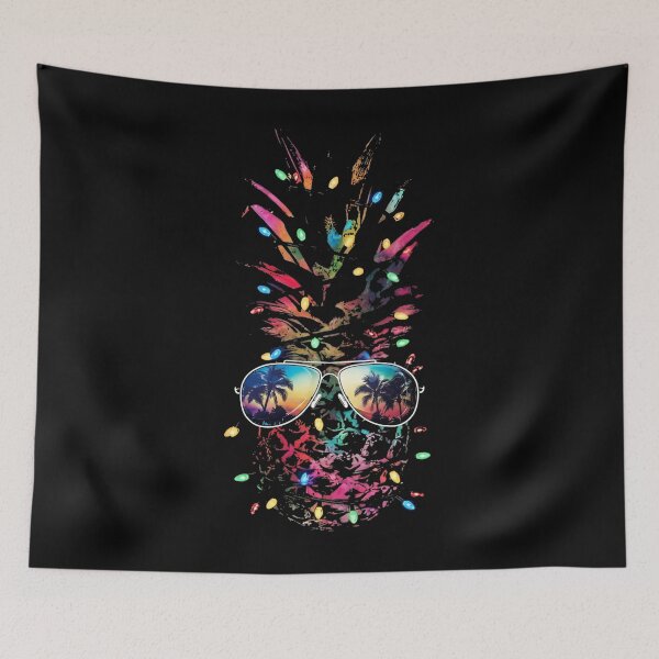 Item preview, Tropical Sunset Pineapple Christmas Lights T-Shirt designed and sold by LashondaGreen89.