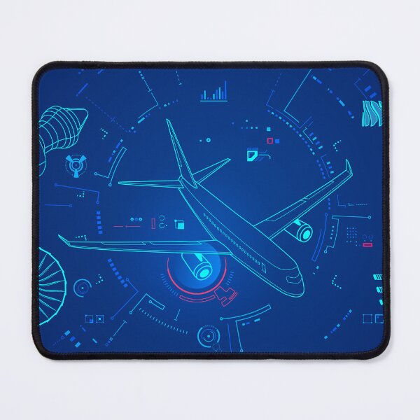 Item preview, aerospace engineering, graphic of lined airplane with jet engine and mechanic interface designed and sold by NiamLab.