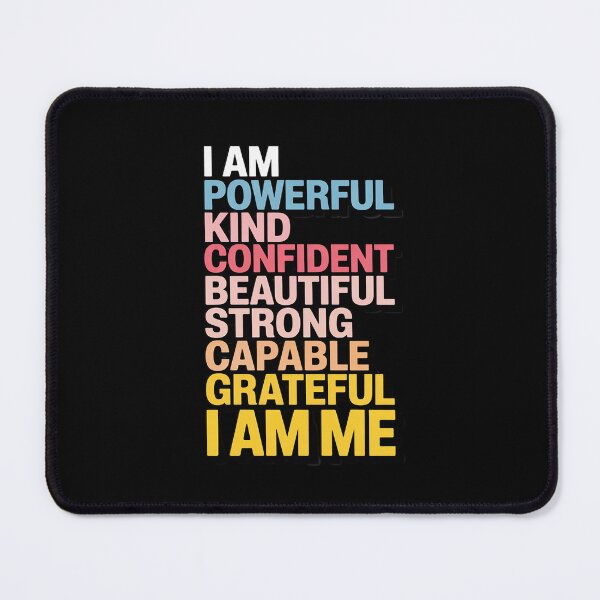 Item preview, I am Powerful Kind Confident Beautiful Strong Capable Quote designed and sold by KingsLife1994.
