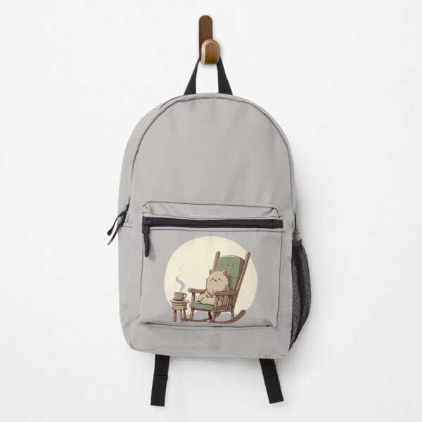 Item preview, Relaxed Cat on Rocking Chair – Cozy Vector Illustration designed and sold by t-shirts4you4.