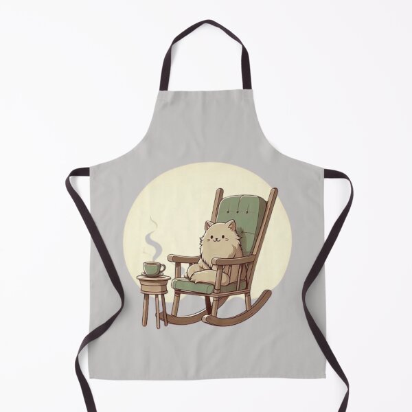 Item preview, Relaxed Cat on Rocking Chair – Cozy Vector Illustration designed and sold by t-shirts4you4.