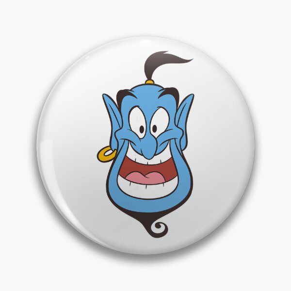 Item preview, Genie Cartoon Happy Face Retro Blue Character Art designed and sold by Wendy Darion.