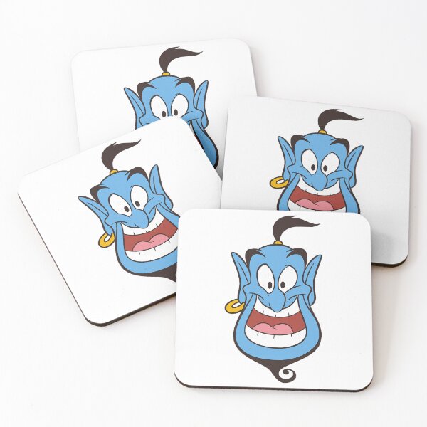 Item preview, Genie Cartoon Happy Face Retro Blue Character Art designed and sold by Wendy Darion.