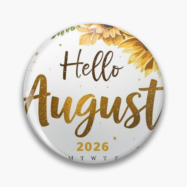 Item preview, Hello August 2026, Sunflower Glow Monthly Calendar Stickers designed and sold by Moodune.