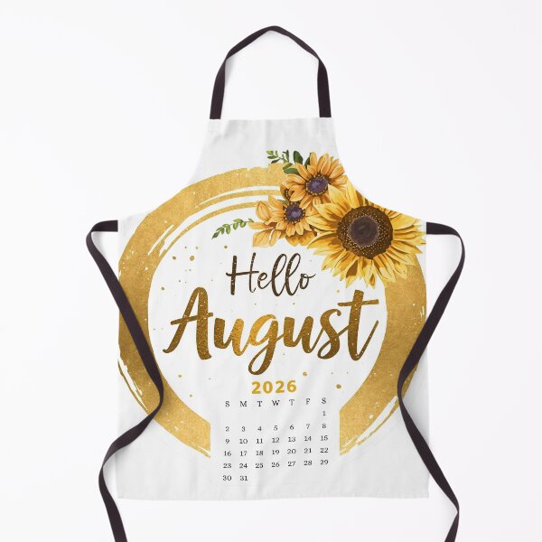 Item preview, Hello August 2026, Sunflower Glow Monthly Calendar Stickers designed and sold by Moodune.