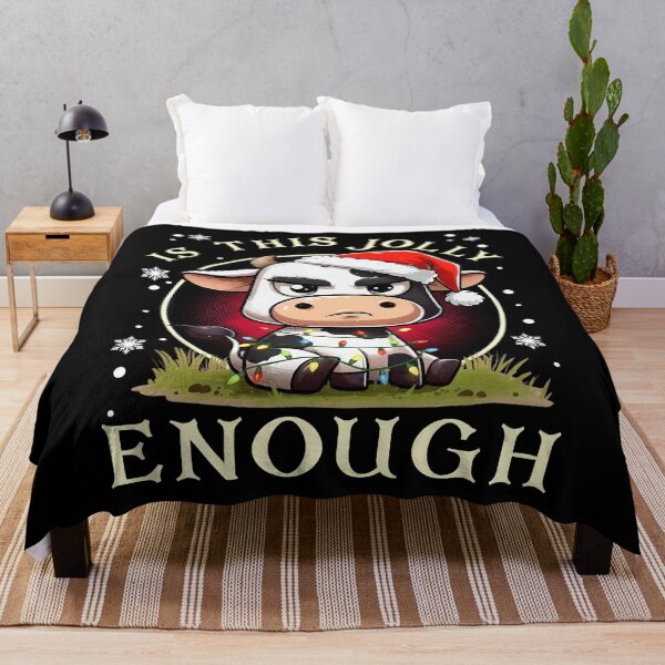 Item preview, Grumpy Christmas Cow Lights Funny Shirt designed and sold by TinaMDedrick.