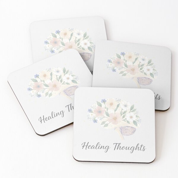 Item preview, Healing Thoughts Floral Brain – Pastel Botanical Mind, Emotional Healing & Mental Wellness Aesthetic Art designed and sold by PureBrain.
