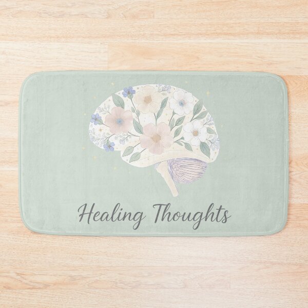 Item preview, Healing Thoughts Floral Brain – Pastel Botanical Mind, Emotional Healing & Mental Wellness Aesthetic Art designed and sold by PureBrain.