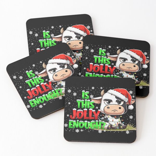Item preview, Funny Grumpy Christmas Cow Sticker designed and sold by LashondaGreen89.