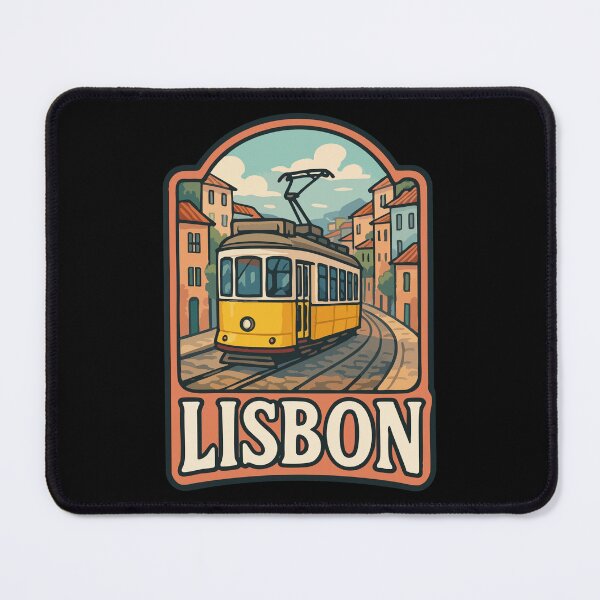 Item preview, Lisbon Portugal Tram Retro Travel designed and sold by TomFrontierArt.