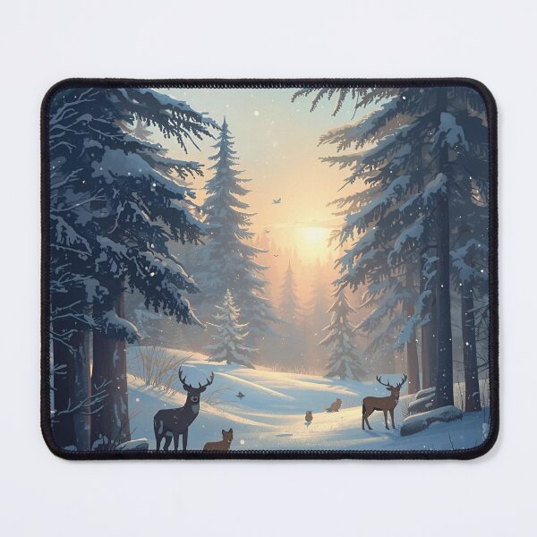 Item preview, First Light of Christmas in the Snowy Forest designed and sold by WildlifeWhimsy.