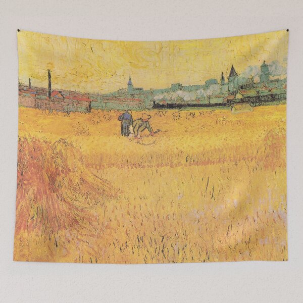 Item preview, HD Arles View from the Wheat Fields, by Vincent van Gogh HIGH DEFINITION designed and sold by MINDTHECHERRY.