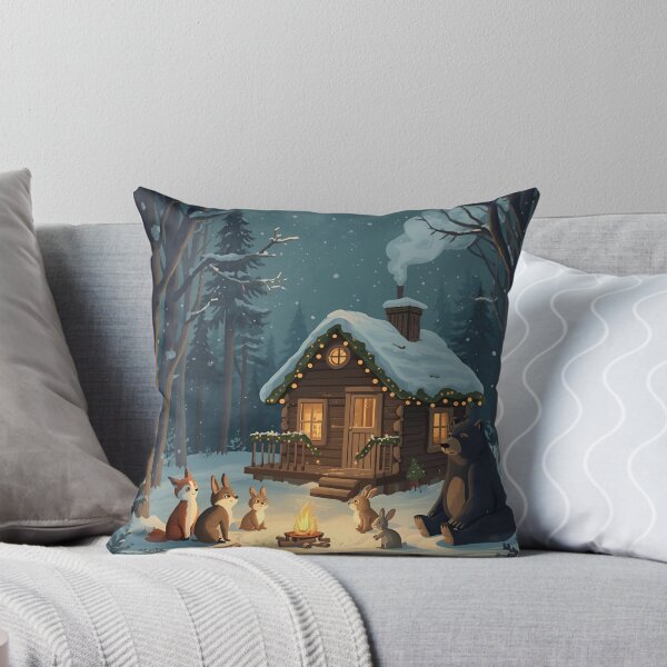 Item preview, Christmas Eve in the Forest: Animal Friends by the Fire designed and sold by WildlifeWhimsy.