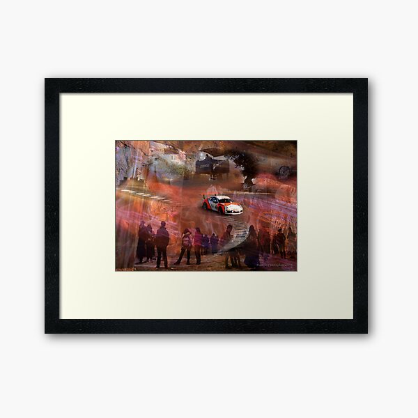 A 911 in the Corkscrew Framed Art Print