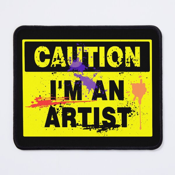 Item preview, Caution I'm An Artist, Paint Splashes, Novelty Sign designed and sold by AASparksDesigns.