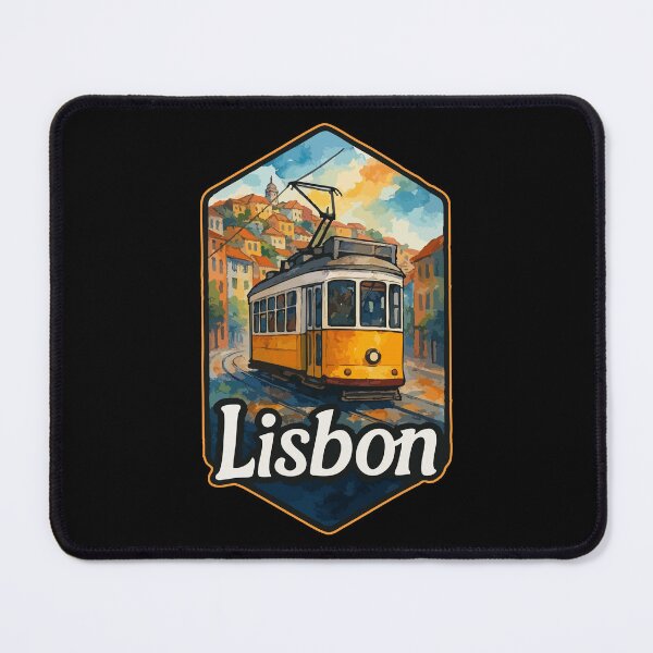 Item preview, Lisbon Portugal Tram Watercolor Travel designed and sold by TomFrontierArt.