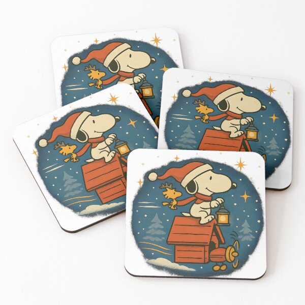 Item preview, Snoopy’s Christmas Eve Flight – Peanuts-Inspired Santa Adventure | Transparent Holiday Art designed and sold by Tidal Arts.