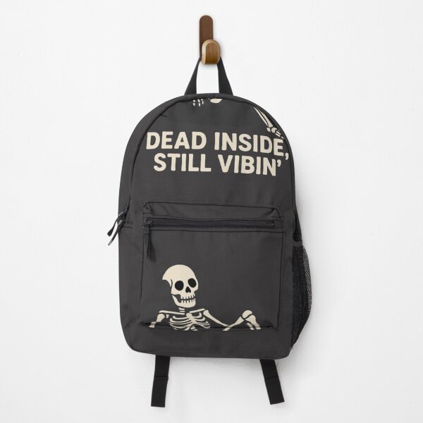 Item preview, Dead Inside Still Vibin’ – Funny Skeleton Dark Humor T-Shirt designed and sold by KDesignCrafts.