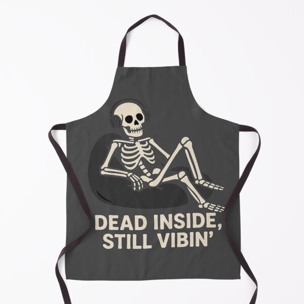 Item preview, Dead Inside Still Vibin’ – Funny Skeleton Dark Humor T-Shirt designed and sold by KDesignCrafts.