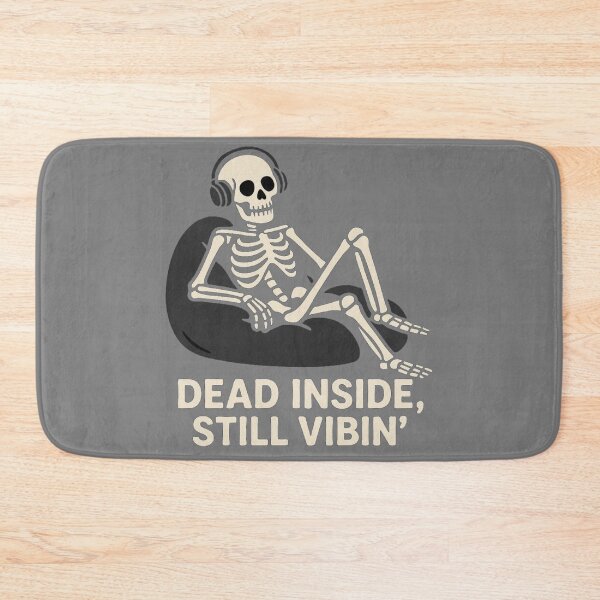 Item preview, Dead Inside Still Vibin’ – Funny Skeleton Dark Humor T-Shirt designed and sold by KDesignCrafts.