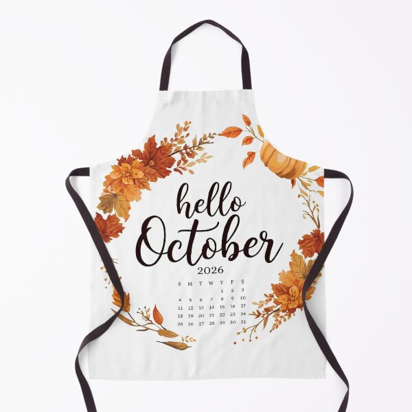Item preview, Hello October 2026, Fall Harvest Aesthetic Monthly Calendar Stickers designed and sold by Moodune.