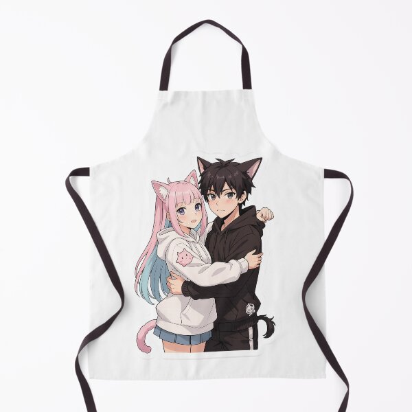 Item preview, Cute Anime Cat Couple Hugging designed and sold by farzan-design.