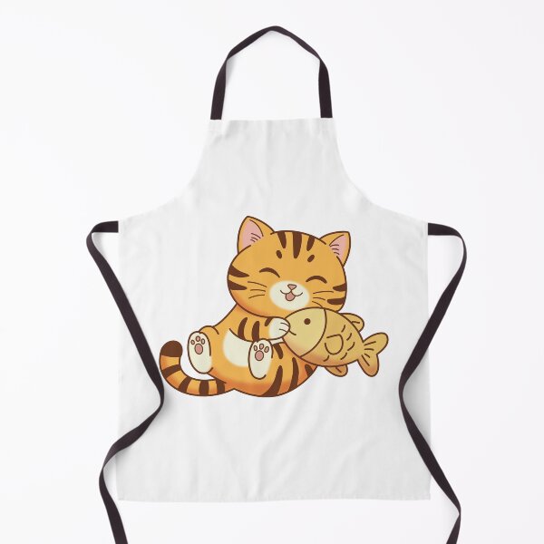 Item preview, Happy Tabby Kitten Hugging a Toy Fish designed and sold by holywarter.