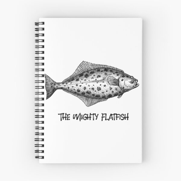 Item preview, The Mighty Flatfish. Halibut funny fishing design designed and sold by SofikoDesigns.