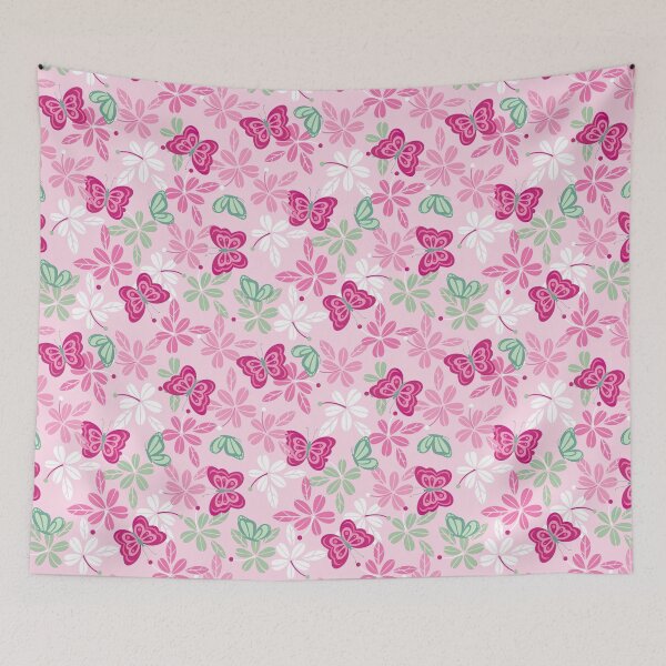 Item preview, Pastel Pink Cartoon Butterfly Pattern, Pastel Pink Pattern designed and sold by graphic-genie.