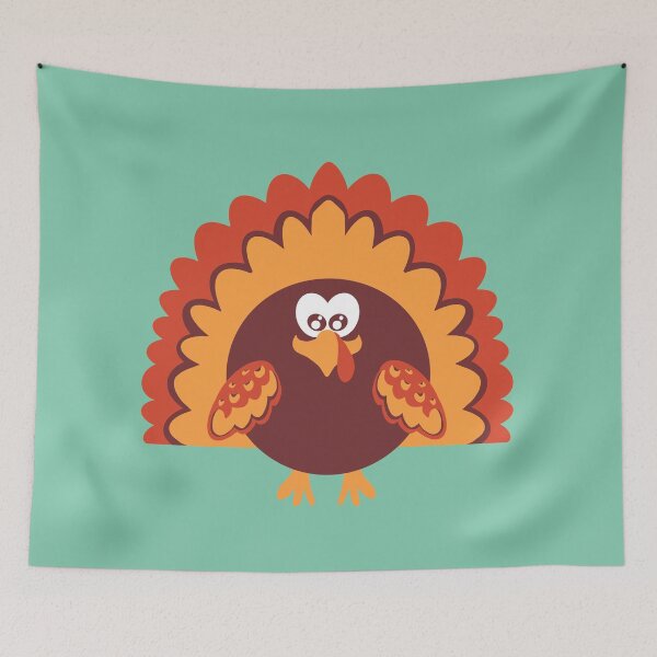Artikelvorschau, Fröhlichen Thanksgiving-Tag mit blauem Hintergrund entworfen und verkauft von missmann.