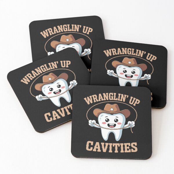 Item preview, Wranglin's Up Cavities Cowboy Tooth Dental Hygienist Dentist designed and sold by RsFilsingerArt.