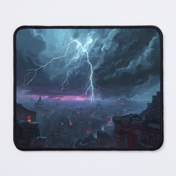 Item preview, MID-EVAL CITY UNDER MASSIVE THUNDER STORM Fantasy Stories Sci Fi Science Fiction History Historian Ancient Cultures Archeologist designed and sold by Jt41.