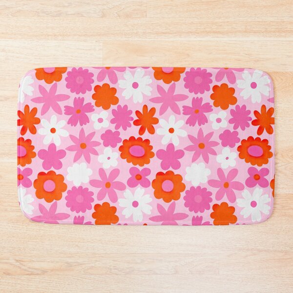 Item preview, Pastel Pink Seamless vector floral pattern. Retro 60s-70s style designed and sold by graphic-genie.