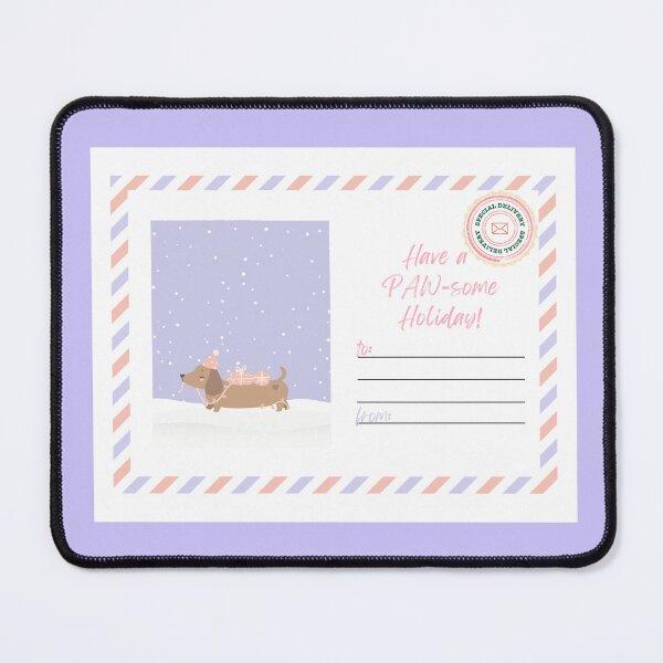 Item preview, Luna Girl - PAW-some Holiday Dachshund Christmas Card designed and sold by PunkLadyPond.