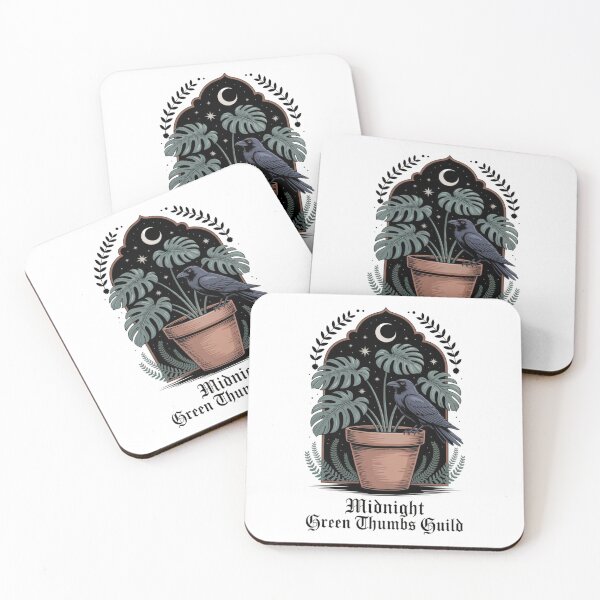 Item preview, Midnight Green Thumbs Guild – Witchy Monstera Plant Raven design designed and sold by ZyricZyric.