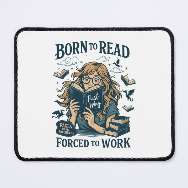 Item preview, Born to Read Fantasy Bookworm Art Dragons, Academia Vibes & BookLover Humor designed and sold by SirensSageStone.