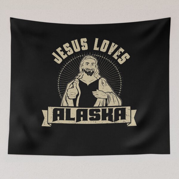 Artikelvorschau, Jesus liebt Alaska Jesus liebt dich T-Shirt Home Shirt entworfen und verkauft von shoppzee.