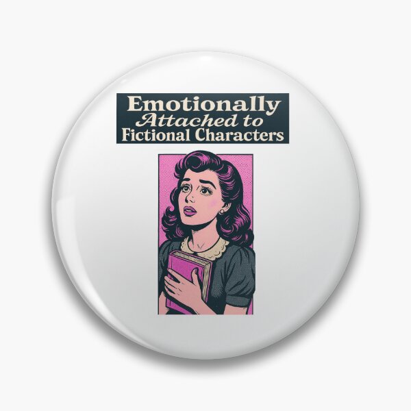 Item preview, Emotionally Attached to Fictional Characters Retro Pop-Art Book Lover Aesthetic designed and sold by SirensSageStone.