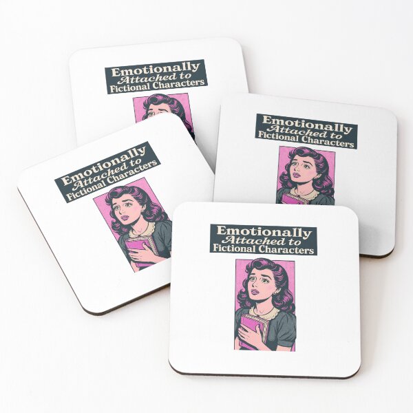 Item preview, Emotionally Attached to Fictional Characters Retro Pop-Art Book Lover Aesthetic designed and sold by SirensSageStone.