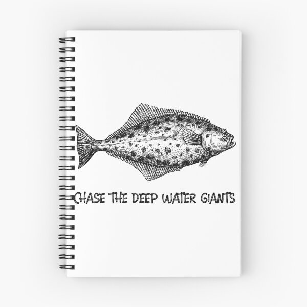 Item preview, Chase the deep water giants. Halibut funny fishing design designed and sold by SofikoDesigns.