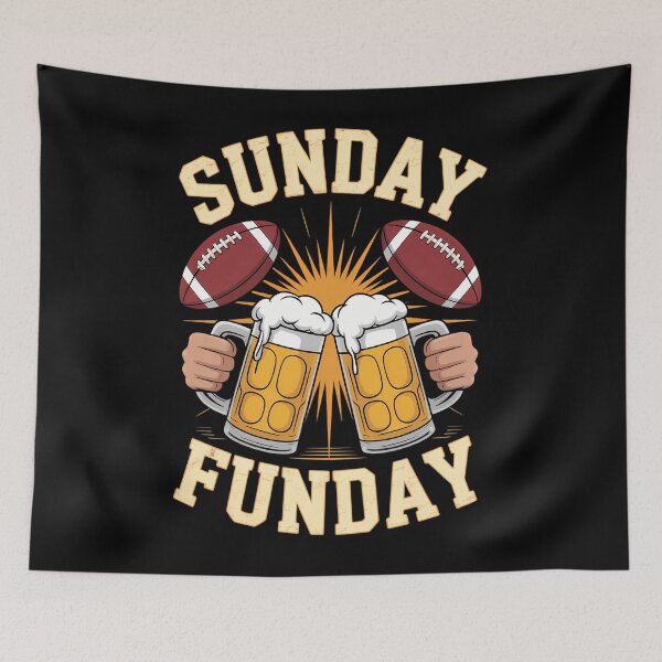 Item preview, Sunday Funday Funny Football Sport Lovers Football Beer designed and sold by Zephyr6Dragon.