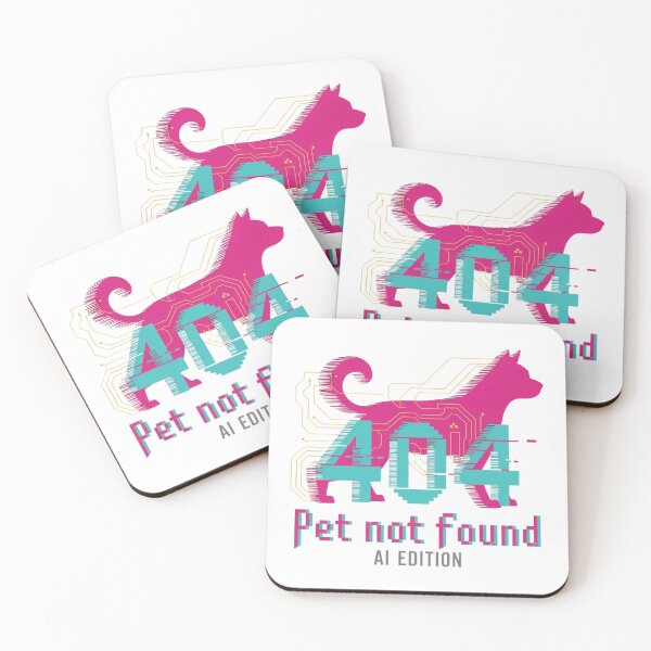 Item preview, Pet Not Found AI Edition – Glitch Dog Tech Humor design designed and sold by ZyricZyric.