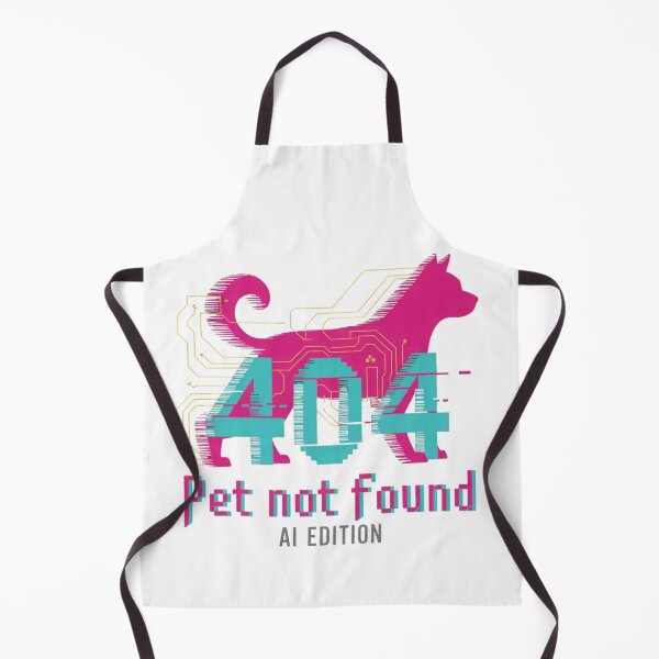 Item preview, Pet Not Found AI Edition – Glitch Dog Tech Humor design designed and sold by ZyricZyric.