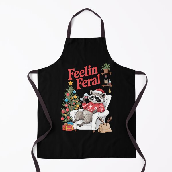 Item preview, Feral Funny Raccoon Christmas Holiday designed and sold by Zephyr6Dragon.