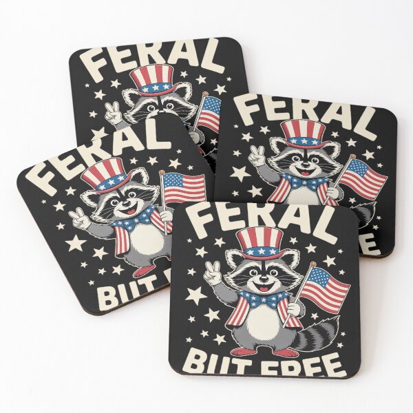 Item preview, Feral & Free Patriotic Racoon Feral And Free 4th July 6 designed and sold by RoyTill0Art.