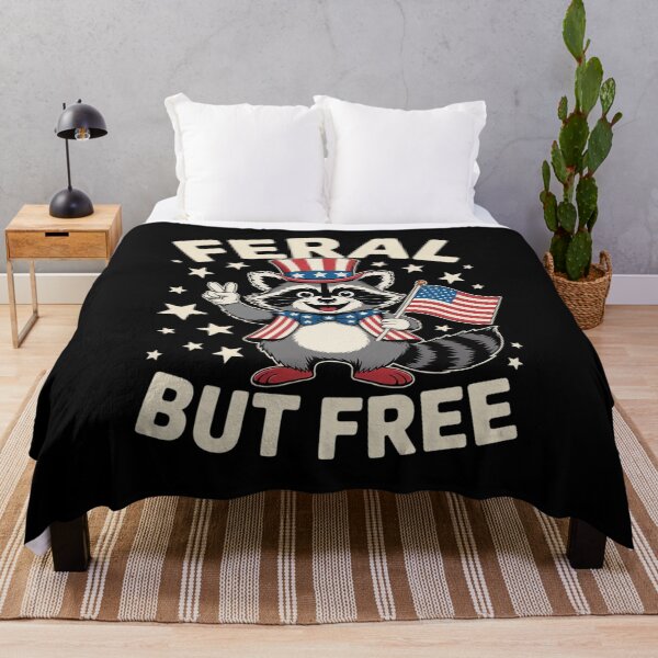 Item preview, Feral & Free Patriotic Racoon Feral And Free 4th July 6 designed and sold by RoyTill0Art.