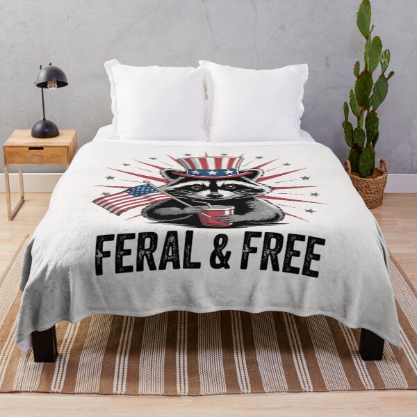 Item preview, Feral & Free Patriotic Racoon Feral And Free 4th July 8 designed and sold by RoyTill0Art.